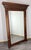 Brown French Wall Mirror with Ornate Carved Oak Frame For Sale - Image 8 of 9