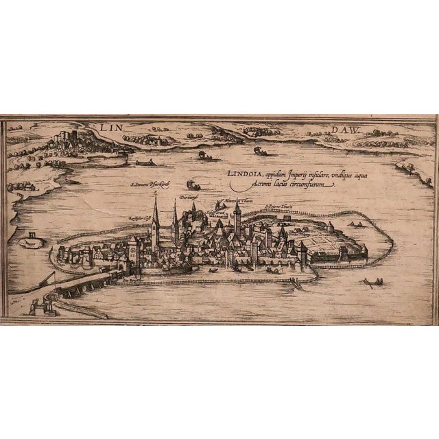 Parnes is an original etching realized by George Braun (1541 – 1622) The state of preservation of the artwork is good with...