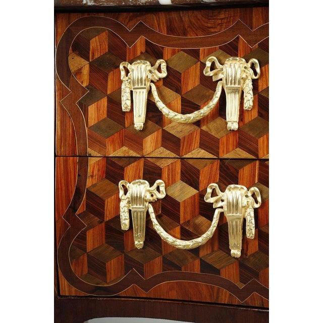 Louis XV Rosewood Veneer with Oeben Marquetry Chest of Drawers, 1760s For Sale - Image 18 of 18