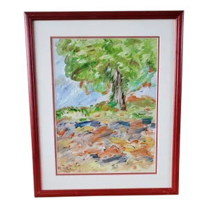 Möri Pierre Oil Painting of Tree, Signed
