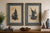 A striking pair of vintage Thai temple rubbings featuring intricately rendered traditional figures in rich blue on...