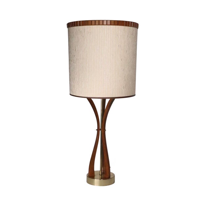 Pr. Sculptural Mid Century Table Lamps With Original Shades C 1950/60's For Sale - Image 9 of 14