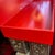 Red Red Lacquer and Chased German Silver Legs Storage Table/ Bench For Sale - Image 8 of 11