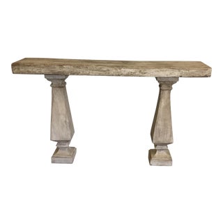 French Concrete Console Table For Sale