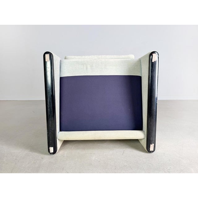 Turquoise Fabric Maralunga Armchair by Vico Magistretti for Cassina, 1990s For Sale - Image 12 of 13