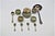 Silver Salt and Pepper Shakers with Glass Cores and Spoons, Set of 11 For Sale - Image 6 of 11
