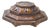 4.5" Vintage Octagonal Wood Carved Steps Lotus Motif Display Base Stand For Sale