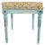 Mid 20th Century French Louis XVI Style Blue Painted Footstools With Brass Accents & Polka Dot Cut Velvet - A Pair For Sale - Image 9 of 18
