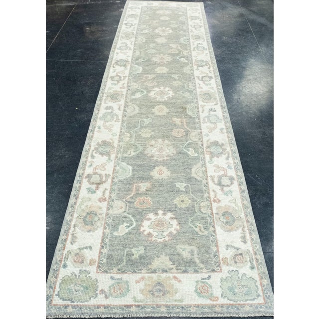Turkish Oushak Runner Rug 2'10" x 12'4" #17916 Explore a curated collection of hallway runners, wool rugs, and handmade...