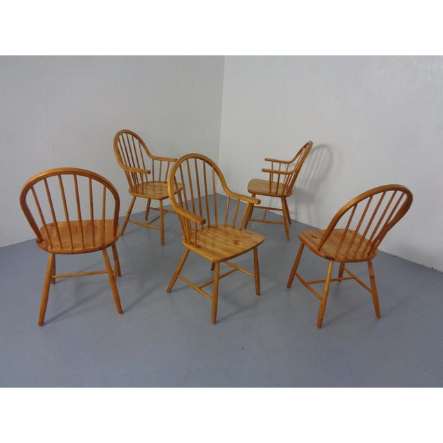 The set of 5 chairs by Erik Ole Jørgensen for Tarm Stole Møbelfabrik. 3 of them with armrests. This piece has an...