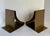 Metal Mid-Century Modernist Sculptural Solid Brass Bookends Attributed to Sarried For Sale - Image 7 of 12