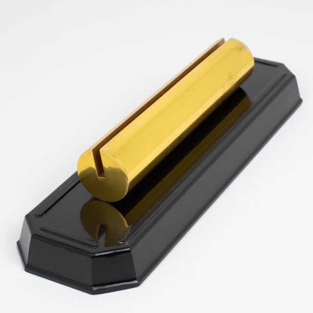 Art Deco Modernist Brass and Bakelite Picture Photo Frame, 1940s For Sale - Image 9 of 10