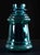 Vintage Italian Layered Turquoise Glass Vase, 1970s For Sale - Image 4 of 5