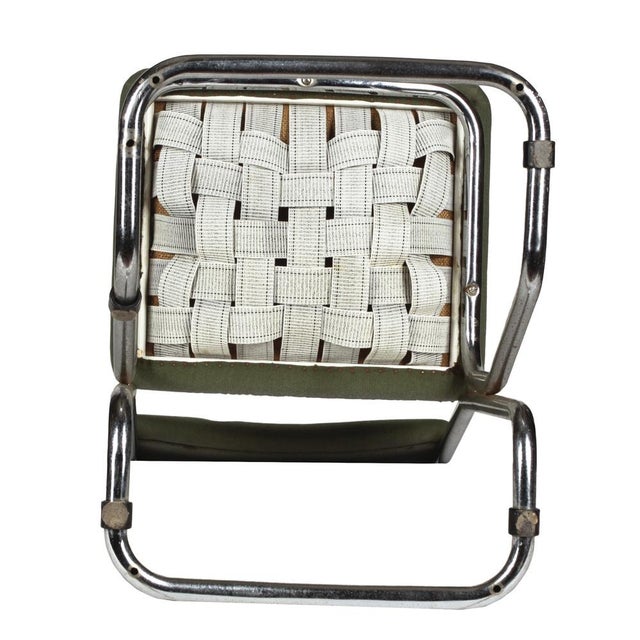 Chromed and Shaped Metal Chair, Italy 1970 For Sale - Image 6 of 8