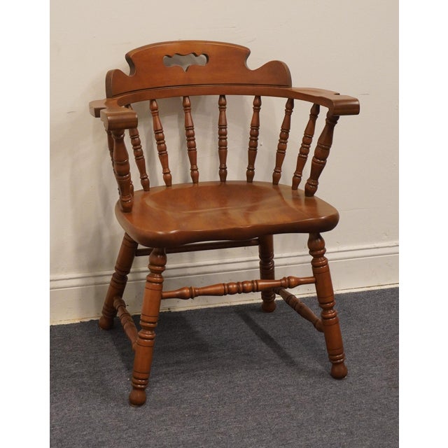 TELL CITY Solid Hard Rock Maple Colonial Pub Style Dining Arm Chair 32.5" High 18" Wide 18.5" Deep Seat: 17.5" High Arms:...