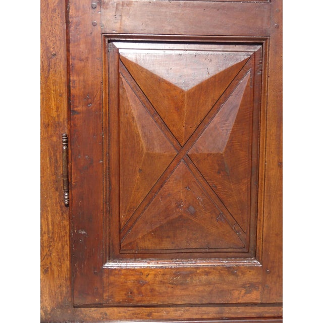 Louis XIII Style Walnut Wardrobe with Diamond Points For Sale - Image 5 of 18