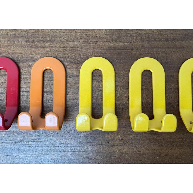 Mid-Century German Space Age Coat Hooks, 1960s, Set of 5 For Sale - Image 5 of 17