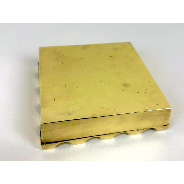 Metal Mid-Century Swedish Brass Ultima Ashtray attributed to Holger Bäckström and Bo Ljungberg for Diverse Ting, 1960s For Sale - Image 7 of 15