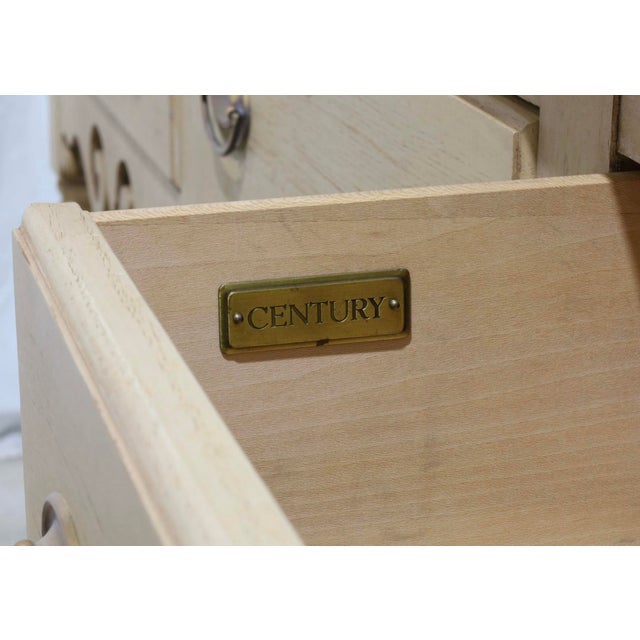 Wood English Country Style Cerused Oak Console Table / Credenza / Sideboard by Century For Sale - Image 7 of 7