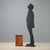 Umbrella stand from the '70s-'80s made of burl wood veneer, enhanced by elegant brass profiles that add a touch of...