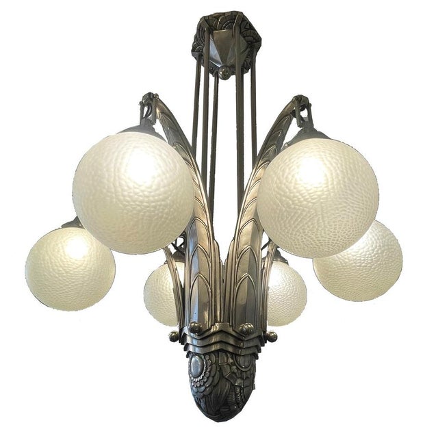 Art Deco Ceiling Lamp by Simonet Frères, 1930 For Sale - Image 12 of 13