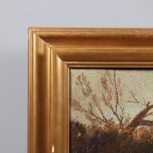 Landscape with Holy Hermit, Oil on Canvas For Sale - Image 8 of 11