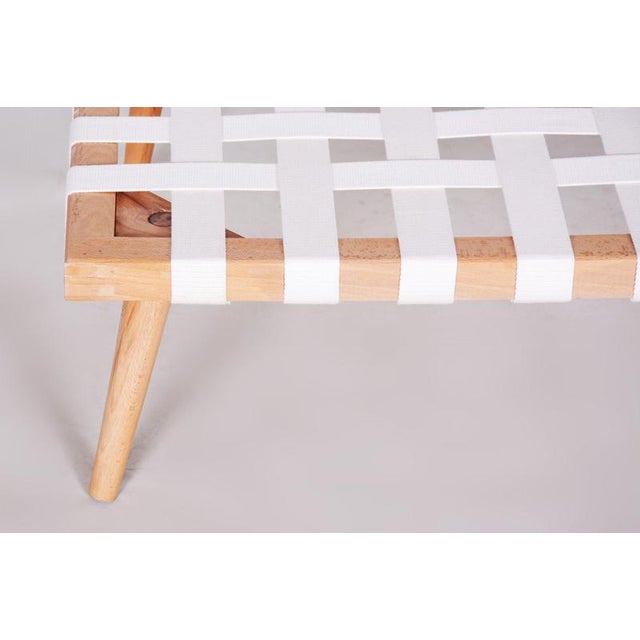 1950s Mid-Century Modern Chaise Lounge in Beech by Jan Vaněk, Czech, 1950s For Sale - Image 5 of 11