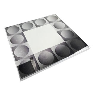 Postmodern Op Art Geometric Optical Wall Mirror in the style of Victor Vasarely, 1970s For Sale