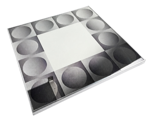 Postmodern Op Art Geometric Optical Wall Mirror in the style of Victor Vasarely, 1970s