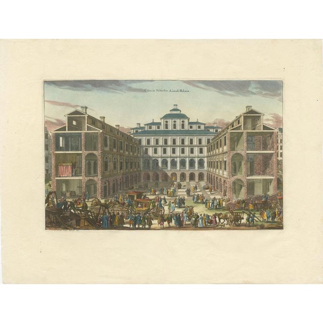 Title: "Cüria in Suburbio Australi Holmiae" - The Southern Courthouse, Now Stockholm City Museum : This historical print,...