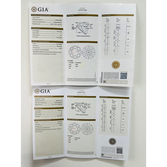 Metal Gia Round Diamond Martini Stud Earrings in 18k White Gold - Set of 2 For Sale - Image 7 of 7