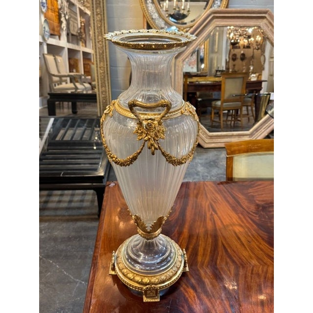 Traditional Mid 20th Century Large Scale Baccarat Manner Vase For Sale - Image 3 of 7