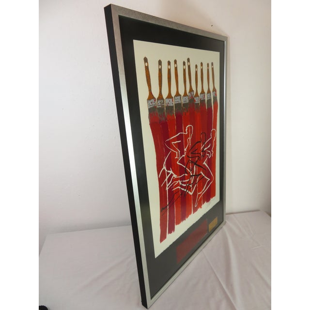 Arman Fernandez ~ Paintbrush Strokes ~ 1996 Atlanta Olympics ~ Materic Lithograph Signed Art For Sale - Image 14 of 18