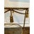 Fabulous mid-century Italian gilded metal rope and tassel two-tier bar / serving cart with glass shelves on rolling castor...