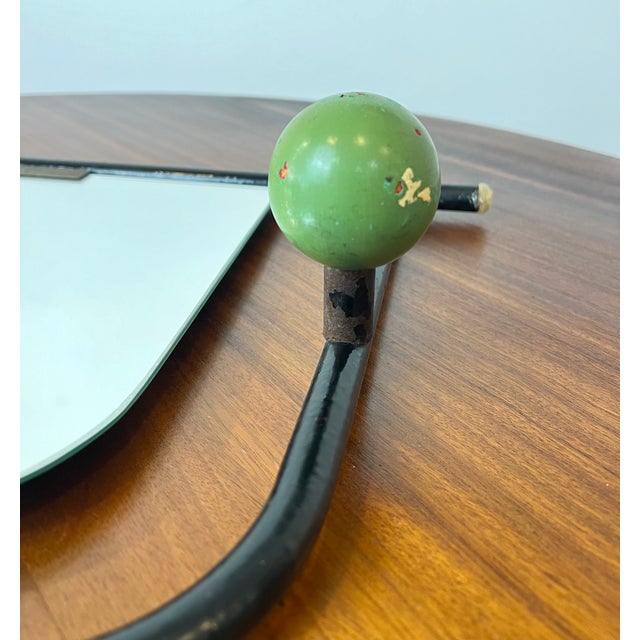 Black Wall Coat Rack with Mirror by Roger Féraud, France, 1950s For Sale - Image 8 of 18