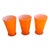 Orange Yellow Cased Glasses - Set of 3 For Sale