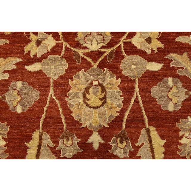 Ziegler Rug 10’1” X 13’5” Red Wool Traditional Hand-Knotted Oriental Carpet For Sale - Image 10 of 15