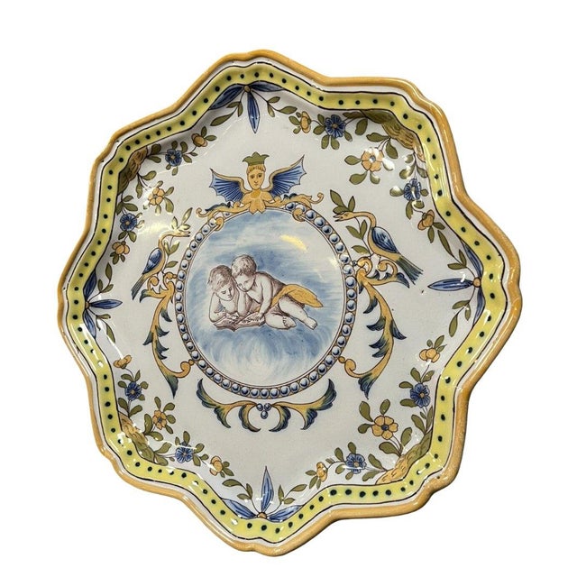 Large Polylobed Earthenware Dish from Manufacture de Charolles For Sale - Image 5 of 6