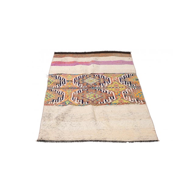 Mid-Century Modern Vintage Unique Decorative Kilim Rug - 2`11″ X 6`1″ For Sale - Image 3 of 6