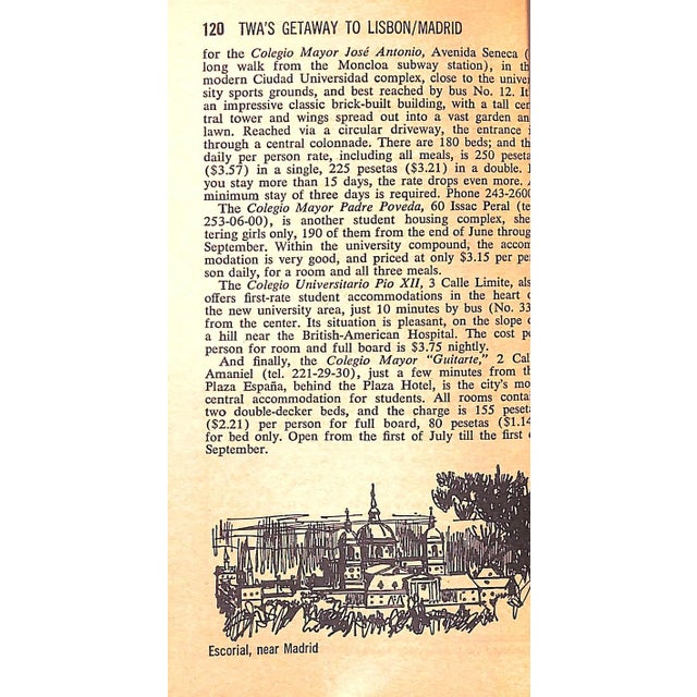 "Twa Getaway Guide Lisbon/ Madrid" 1971 Haggart, Stanely and Porter, Darwin For Sale In New York - Image 6 of 7