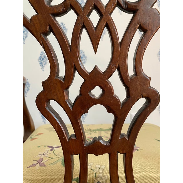 Antique Mid-1700s British Chippendale Mahogany Dining Chair With Arms For Sale - Image 17 of 18