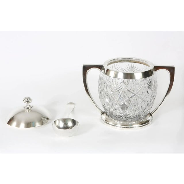 German Sterling / Cut Glass Punch Bowl For Sale - Image 4 of 10