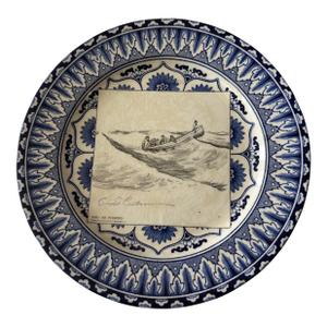 Early 1900s Royal Doulton Gibson Girls Plate" They Go Fishing"