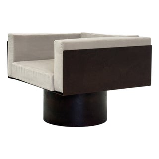 Italian Sculptural Metal Lounge Chair, 1970s For Sale