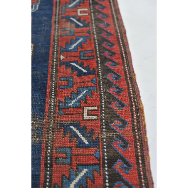 Antique Tribal Caucasian Kazak Geometric Rug, 4.4 x 6.9 For Sale - Image 9 of 11