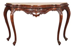 Italian Serpentine Console Table, 1920s