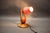 Gold Mid-Century Adjustable Wooden Table Lamp with Checkered Shade, Czechoslovakia, 1, 1970 For Sale - Image 8 of 10