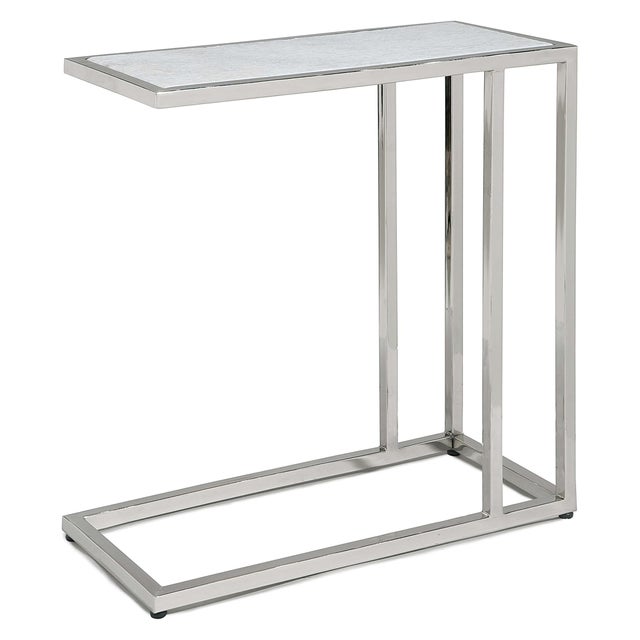 Regina Andrew Echelon Sofa Hugger Table in Polished Nickel For Sale In Detroit - Image 6 of 6
