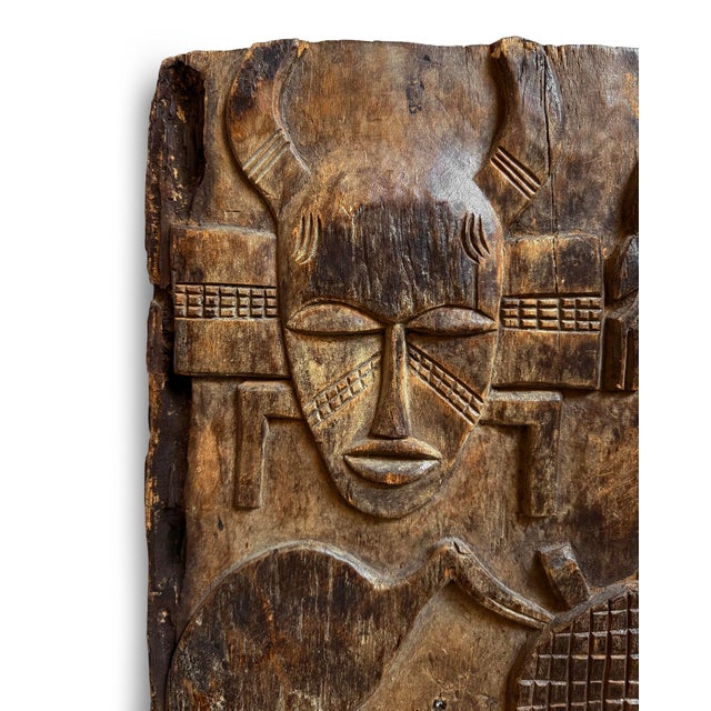 Original antique hand carved Senufo granary door. These traditional doors were used to close openings, built into walls or...