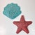 Boho Chic 1980s Vintage Coastal Boho Chic Wicker Clam Shell & Starfish Sculptural Wall Objects - A Pair. For Sale - Image 3 of 7